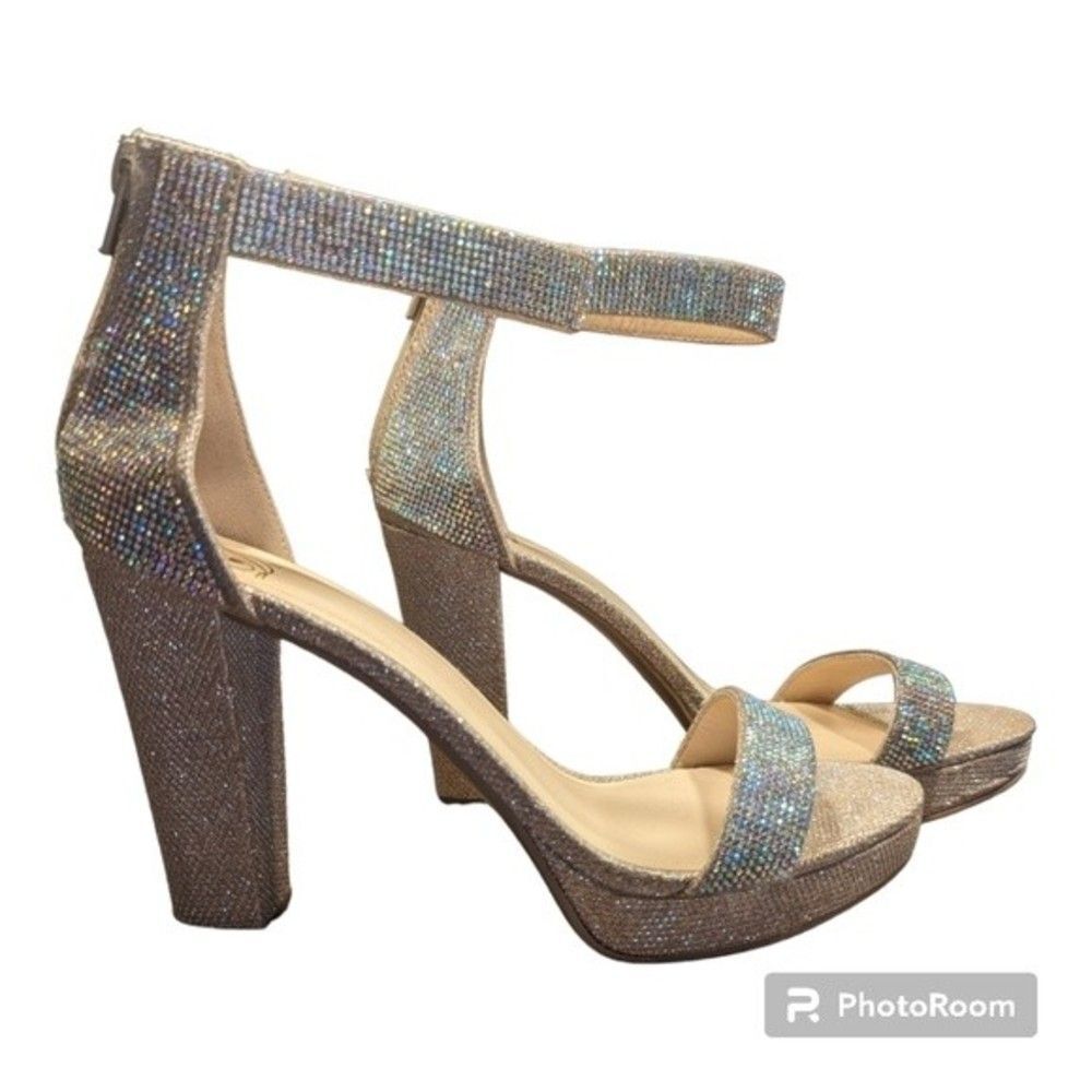 Champagne Sparkle Heels Size 10